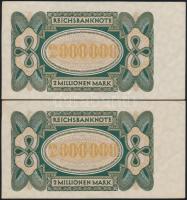 Német Birodalom/Weimari Köztársaság/Berlin 1923.7.23. 2.000.000M (4x) egymáshoz közeli sorszámmal T:...