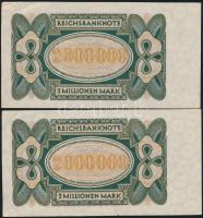 Német Birodalom/Weimari Köztársaság/Berlin 1923.7.23. 2.000.000M (4x) egymáshoz közeli sorszámmal T:...