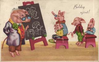 New Year pigs, school (EK)