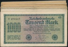 Német Birodalom /Weimari Köztársaság 1922. 1000M (31x) különböző változatok, vízjelek T:II,II-,III Germany/Weimar Republic 1922. 1000 Mark (31x) with different variations, watermarks C:XF,VF,F