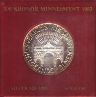 Svédország 1983. 100K Ag "Parlament" T:BU eredeti plasztiktokban
Sweden 1983. 100 Kronor A...