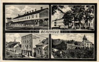 Beregszász with railway station, Hotel Donáth, wine cellar So.Stpl (gluemark)