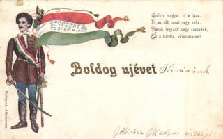 Petőfi Sándor, Újév, hazafias propaganda / New  Year, patriotic propaganda (small tear)