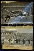 1954 Magyarország-Svájc labdarúgó mérkőzés fotófüzet 17 db fotóval az Aranycsapat mérkőzéséről + 3 fotó az öttusa-világbajnokságról. Leírásokkal 18x12 cm