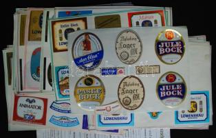 kb 700 darab különböző európai sörcímke főzdénként kigyűjtve gyűjteményben / 
Large collection of cc...