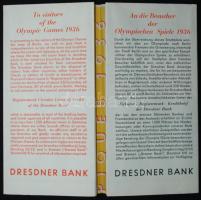 1936 A Berlini Olimpia hivatalos térképe a stadionok, Berlin és az olimpiai falu térképével  / 1936 ...