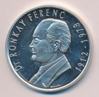 Bognár György (1944-) 1993. "Dr Ronkay Ferenc / Magyar Villamos Művek Rt." Ag(0.925) emlék...
