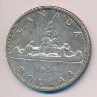 Kanada 1959. 1$ Ag "Kenu" T:2 Canada 1959. 1 Dollar Ag "Canoe" C:XF