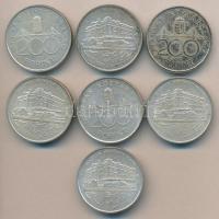 1993. 200Ft Ag "MNB" (7x) T:2,2-