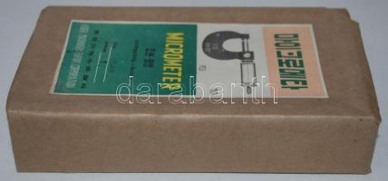 Észak-koreai mikrométer fa dobozban. Bontatlan (!) /
North Korean micrometer in wooden box, brand ne...
