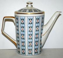 Hollóházi 6 személyes kávés készlet, 3 db kiöntő, cukortartó, 6 csésze+ alj, kézzel festett, hibátla...