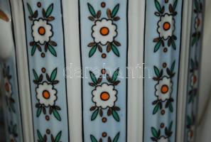 Hollóházi 6 személyes kávés készlet, 3 db kiöntő, cukortartó, 6 csésze+ alj, kézzel festett, hibátla...