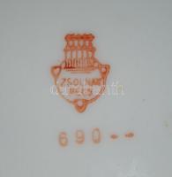 Zsolnay porcelán tál, jelzett, kopott aranyozás /
Zsolnay chinaware bowl in good condition s: 21×21 ...