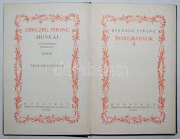 Herczeg Ferenc: Tanulmányok I-II. (Herczeg Ferenc Munkái Gyűjteményes Díszkiadás XXXVIII-XXXIX.) Bp....