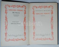 Surányi Miklós: Herczeg Ferenc. (Herczeg Ferenc Munkái Gyűjteményes Díszkiadás) Bp., 1925, Singer és Wolfner. Kiadói aranyozott egészvászon kötésben