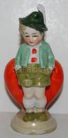 Zsebre tett kisfiú a nagy szívvel, kézzel festett, jelzett, hibátlan, m:11 cm