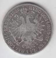 Ausztria 1859A 1Fl Ag T:2-/3
Austria 1859A 1 Florin Ag C:VF/F
