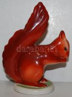 Hollóházi porcelán mókus-figura / Hollóháza chinaware squirrel 11x14 cm