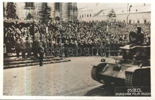 Kolozsvár entry of the Hungarian troops, Horthy, tank