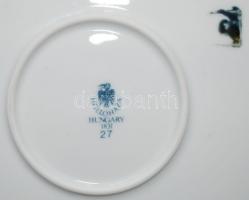 Szász Endre által tervezett Hollóházi porcelán dísztányér, jelzett, hibátlan / Faces designed by End...