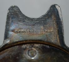 Ezüstözött karaffa, hibátlan üveggel, jelzett, m:31 cm