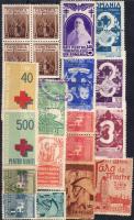 Románia 20db háborús segélybélyeg, levélzáró/ 20 Kriegsspendmarken, -Vignetten