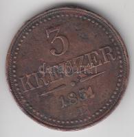 Ausztria/magyar verdejel 1851B 3Kr Cu T:2-