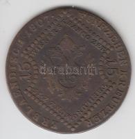 Ausztria/magyar verdejel 1807B 15Kr Cu T:2-