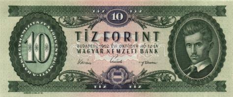 1962. 10Ft (2x) egymás utáni sorszámmal! T:I