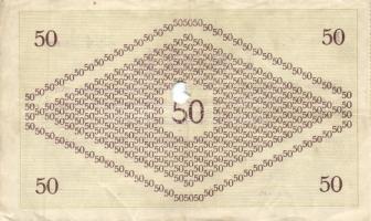 Pápa 1919.május 8. "Pápai csekk" 10K (3x) + 20K (3x) + 50K (3x) lyukasztással érvénytelení...