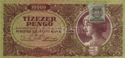 1945. 10.00P lemezhiba a bélyeg "B" betűjénél T:I-