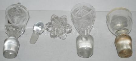 5db különböző méretű és formájú üvegdugó / 
Glass corks