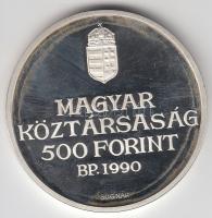 1990. 500Ft Ag "Kölcsey Ferenc" T:PP Csak 5000db!