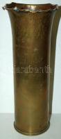 Ágyúhüvelyből készített első világháboróús réz váza m: 26cm, d:12