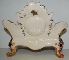 Díszkanapé, varrótű tartó párnával, jelzett Fischer Ignác Budapest, 1880 körül, kézzel festett arany...