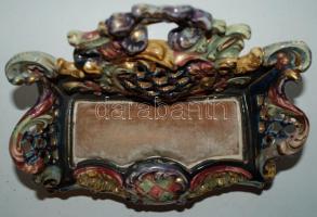 Díszkanapé, varrótű tartó párnával, jelzett Fischer Ignác Budapest, 1880 körül, kézzel festett arany...