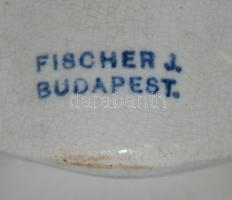 Díszkanapé, varrótű tartó párnával, jelzett Fischer Ignác Budapest, 1880 körül, kézzel festett arany...