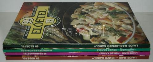 Lajos Mari - Hemző Károly: 4db szakácskönyv. Bp., 1983/1986, Corvina. Sok színes fotóval