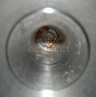 Gazdagon díszített ónkupa, német felirattal, m:14 cm