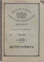 1930-40-es évek. Érdi m. kir. Állami Szent István Polgári Fiúiskola nevére kiállított betétkönyv, "kirándulási alap"