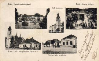 Erdőcsokonya mit Geschäft und Hotel