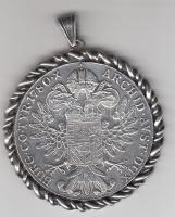 Ausztria 1780SF Tallér Ag "Mária Terézia" utánveret ezüst foglalatban! (Br.: 35,83g) T:2/2...