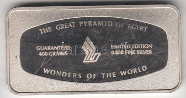 DN "Az egyiptomi Nagy Piramis" Ag(0.800) tömb (25,45g) T:PP
ND "The Great Pyramid of ...