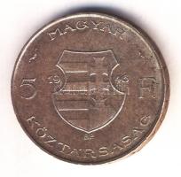 1946. 5Ft Ag "vastag Kossuth" T:2 ph