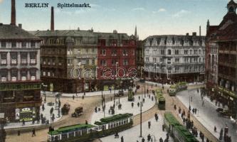 Berlin Spittel square, tram, Shop of Eduard Palm