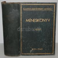 Magyar méneskönyv I. kötet 1919-1940 Bp. 1943 Budapesti Ügetőverseny Egyesület, 992p. Kiadói egészvászon kötésben. (2 lap sérült)