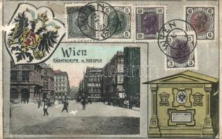 Vienna Karntner street, stamps (wet damage)