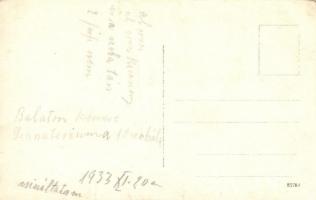 Balatonkenese Szanatórium, csoportkép 1933-ból az orvosokkal, photo (fa)