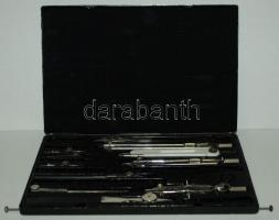 Spectrum XIP hiányos körzőkészlet és egy használt logarléc / 
Calipers set (with missing parts) and ...