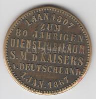 Német Államok 1887. "I. Vilmos Császár" Br emlékérem (28mm) T:2
German States 1887. "...